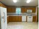 Kitchen with oak cabinets and appliances at 910 Vanco Mill Rd, Henderson, NC 27537