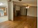 Living room with hardwood floors and fireplace at 910 Vanco Mill Rd, Henderson, NC 27537