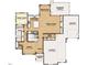 Main floor features kitchen, Gathering room, and two-car garage at 212 Meadow Walk Dr, Fuquay Varina, NC 27526