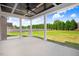 Covered porch overlooking a large backyard at 46 Otter Hole Dr, Kenly, NC 27542