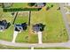 Aerial view of two homes and surrounding lots at 46 Otter Hole Dr, Princeton, NC 27569