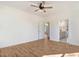 Spacious bedroom with hardwood floors and ensuite bathroom at 46 Otter Hole Dr, Princeton, NC 27569
