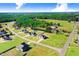 Aerial view of neighborhood with homes and open space at 46 Otter Hole Dr, Princeton, NC 27569