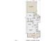 First floor plan showcasing kitchen, Gathering room, and two-car garage at Lot C N King Ave, Dunn, NC 28334