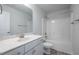 Full bathroom with single vanity and shower/tub combo at 168 Newport Lndg, Garner, NC 27529