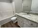 Clean bathroom, featuring granite countertop and a bathtub at 749 Sherrill Farm Dr, Benson, NC 27504