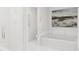 Spa-like bathroom with soaking tub and separate shower at 4038 Elk Creek Ln # 60, Raleigh, NC 27612