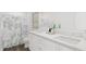 Clean bathroom with double sinks and shower/tub combo at 4038 Elk Creek Ln # 60, Raleigh, NC 27612