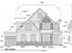 Front elevation plan of a two-story house at , Pittsboro, NC 27312