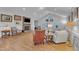 Open living room with hardwood floors, vaulted ceiling, and fireplace at 1100 Branch Chapel Church Rd, Selma, NC 27576