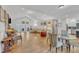 Spacious living area with hardwood floors, vaulted ceiling, and fireplace at 1100 Branch Chapel Church Rd, Selma, NC 27576