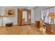Home office featuring hardwood floors and antique furniture at 1100 Branch Chapel Church Rd, Selma, NC 27576