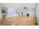 Bright and airy living room with hardwood floors and fireplace at 2804 Jack Mitchell Rd, Zebulon, NC 27597