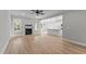 Open living space with gas fireplace and hardwood floors at 100 Carol Cir, Louisburg, NC 27549