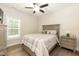 Cozy bedroom with ceiling fan and neutral decor at 159 Shady Oaks Dr, Benson, NC 27504