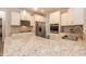 Modern kitchen with white cabinets, granite countertops, and stainless steel appliances at 159 Shady Oaks Dr, Benson, NC 27504