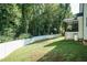 Spacious backyard with privacy fence and wooded area at 159 Shady Oaks Dr, Benson, NC 27504