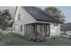 Modern farmhouse exterior with screened porch and backyard view at 109 Jones Ave, Hillsborough, NC 27278