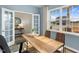 Bright home office features built-in desk and large window with natural light at 6421 Alfalfa Ln, Wake Forest, NC 27587