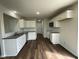 Modern kitchen featuring white cabinets, granite countertops, and stainless steel appliances at 80 Lotus Ave, Smithfield, NC 27577