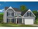 Two-story home with blue siding and a red door at 170 Aberdeen, Rocky Mount, NC 27804