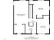 One-story floor plan featuring primary bedroom, two additional bedrooms, and a full bath at 8428 Nc 39 Highway, Middlesex, NC 27557