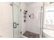 Large walk-in shower with white subway tile and glass enclosure at 997 Jackson Rd, Fuquay Varina, NC 27526