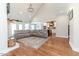 Open living room showcasing a sectional sofa and hardwood floors at 997 Jackson Rd, Fuquay Varina, NC 27526
