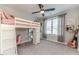 bedroom with a loft bed and built in drawers at 997 Jackson Rd, Fuquay Varina, NC 27526