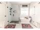 Stunning bathroom with white subway tile and a free-standing tub at 997 Jackson Rd, Fuquay Varina, NC 27526