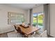 Dining area with wooden table and access to backyard at 7600 Michelle Rd, Rocky Mount, NC 27803