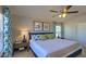 Primary bedroom with a king-size bed, nightstands, and stylish decor at 2007 Frost Dr, Haw River, NC 27258