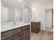 Modern bathroom with a vanity, sink and shower at 122 Whimbrel Ct, Lillington, NC 27546