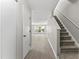 Bright entryway with stairs leading upstairs at 15 Providence Ct, Durham, NC 27705