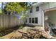Private backyard with wooden fence and patio at 15 Providence Ct, Durham, NC 27705
