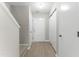 Inviting entryway with wood-look flooring and ample closet space at 15 Providence Ct, Durham, NC 27705