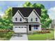 Two-story craftsman style home with gray siding at 2613 Silver Gate Ct, Wake Forest, NC 27587