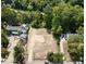 Aerial view of a vacant lot and surrounding homes at 401 Marlowe Rd, Raleigh, NC 27609