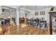 Elegant dining room with dark wood table and built-in cabinetry at 1618 Ben Wilson Rd, Mebane, NC 27302