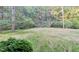Open, grassy backyard area with some trees at 260 S Rocky River Rd, Moncure, NC 27559