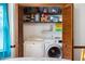 Convenient laundry closet with washer and dryer at 229 Turnipseed Rd, Wendell, NC 27591