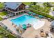 Resort-style pool with a water slide and plenty of lounge chairs at 201 Big Bradley Dr, Wendell, NC 27591