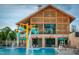 Community clubhouse with pool and water features at 201 Big Bradley Dr, Wendell, NC 27591