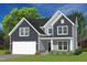 Two-story home with gray siding, white trim, and a two-car garage at 173 Ascot, Rocky Mount, NC 27804