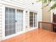 Private deck with sliding glass doors from the interior at 202 Linden Park Ln, Cary, NC 27519