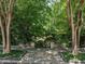 Landscaped yard with stone walkway leading to the house at 2501 Kenmore Dr, Raleigh, NC 27608