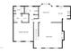 First floor plan showing kitchen, living room, primary bedroom, and laundry at 1517 Wiljohn Rd, Garner, NC 27529