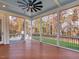 Spacious screened porch overlooking the backyard at 142 Lila Dr, Pittsboro, NC 27312
