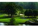 Aerial view of a scenic golf course with water features and lush green landscape at 143 Traceway N, Sanford, NC 27332