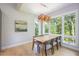 Bright dining room with hardwood floors and large windows at 23930 Cherry, Chapel Hill, NC 27517